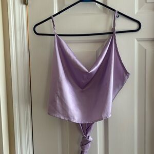 XL Purple Backless Top